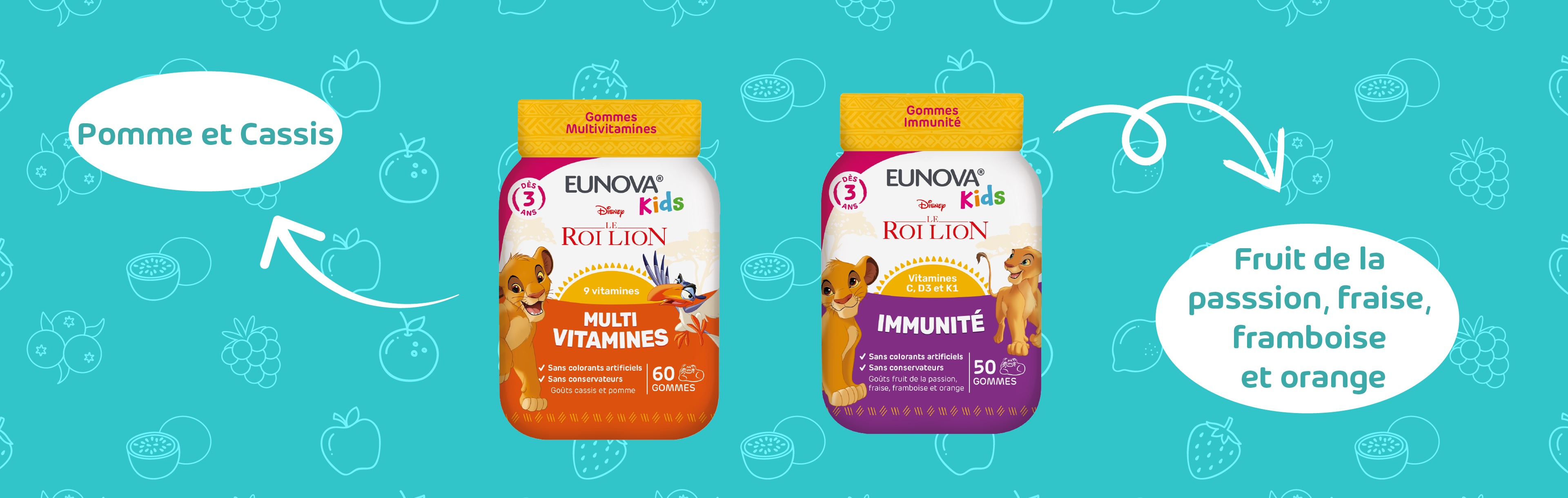 Des gommes délicieusement fruitées.